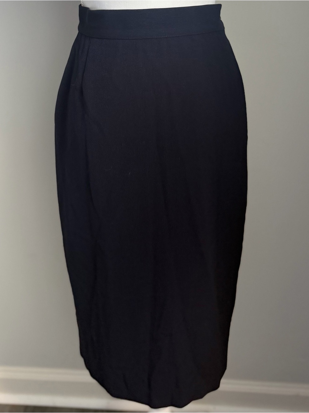 Vintage Byblos Black Pencil Skirt with High Waist